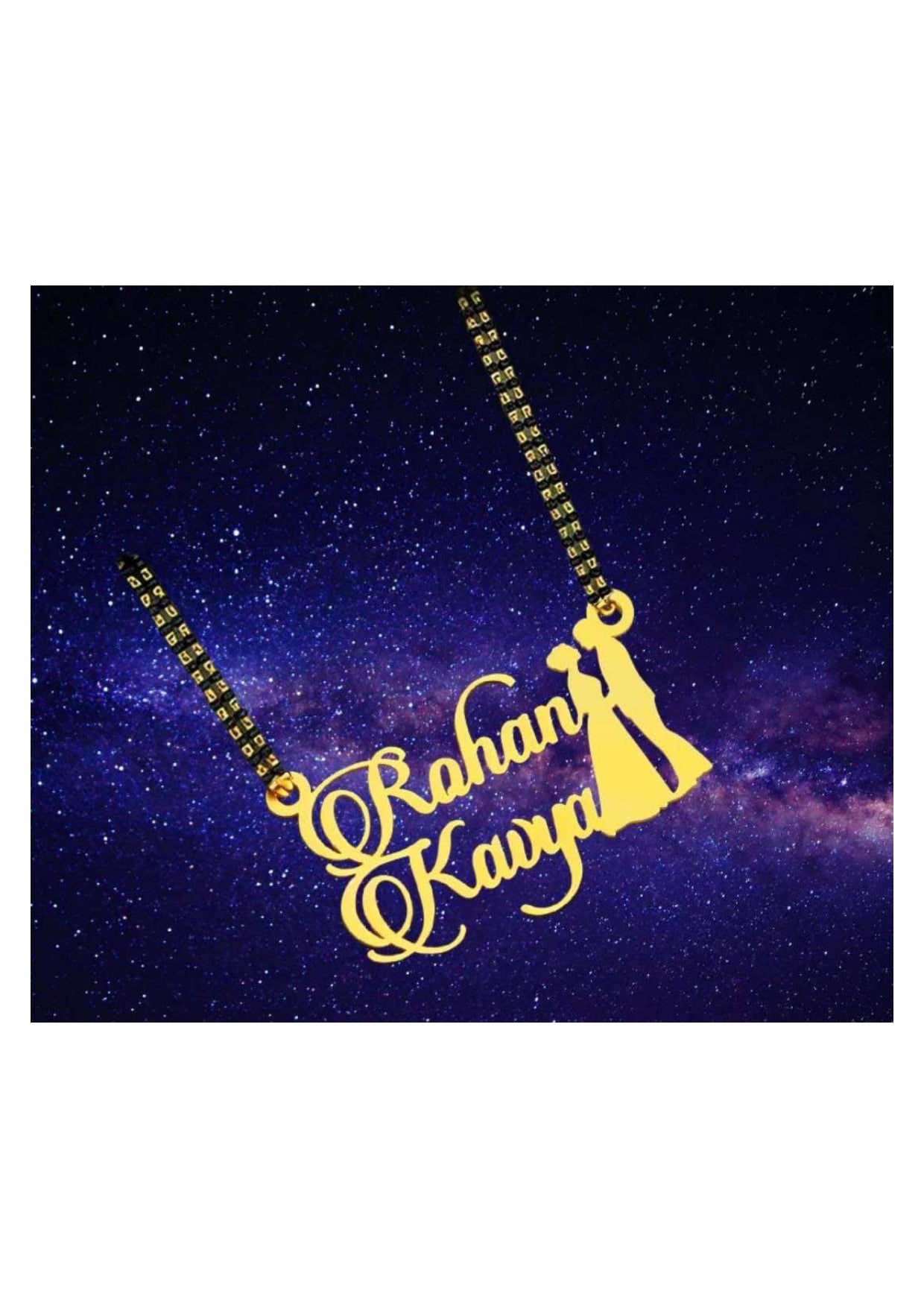 Rohan–Kavya Custom Name Couple Mangalsutra – Gold-Plated
