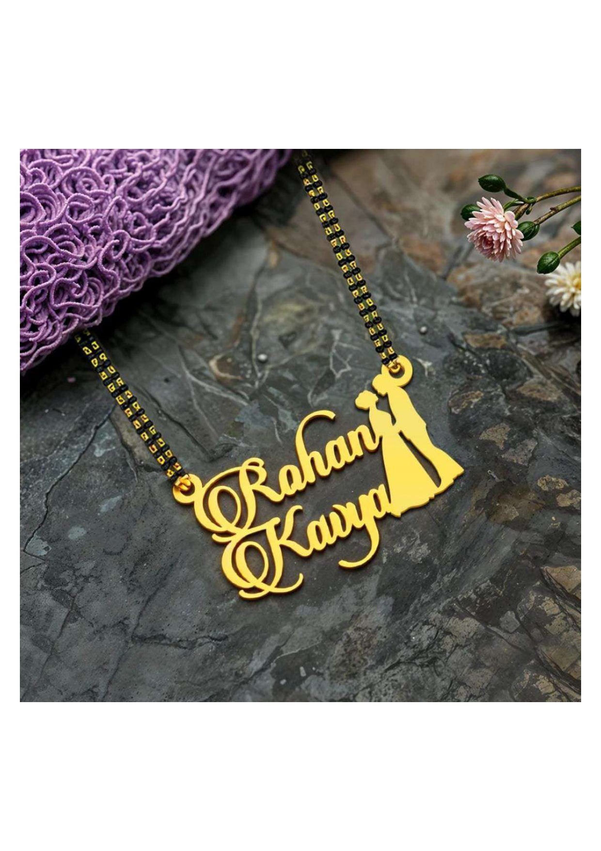 Couple Name Customized Gold Plated Necklace – Romantic Personalized Jewelry