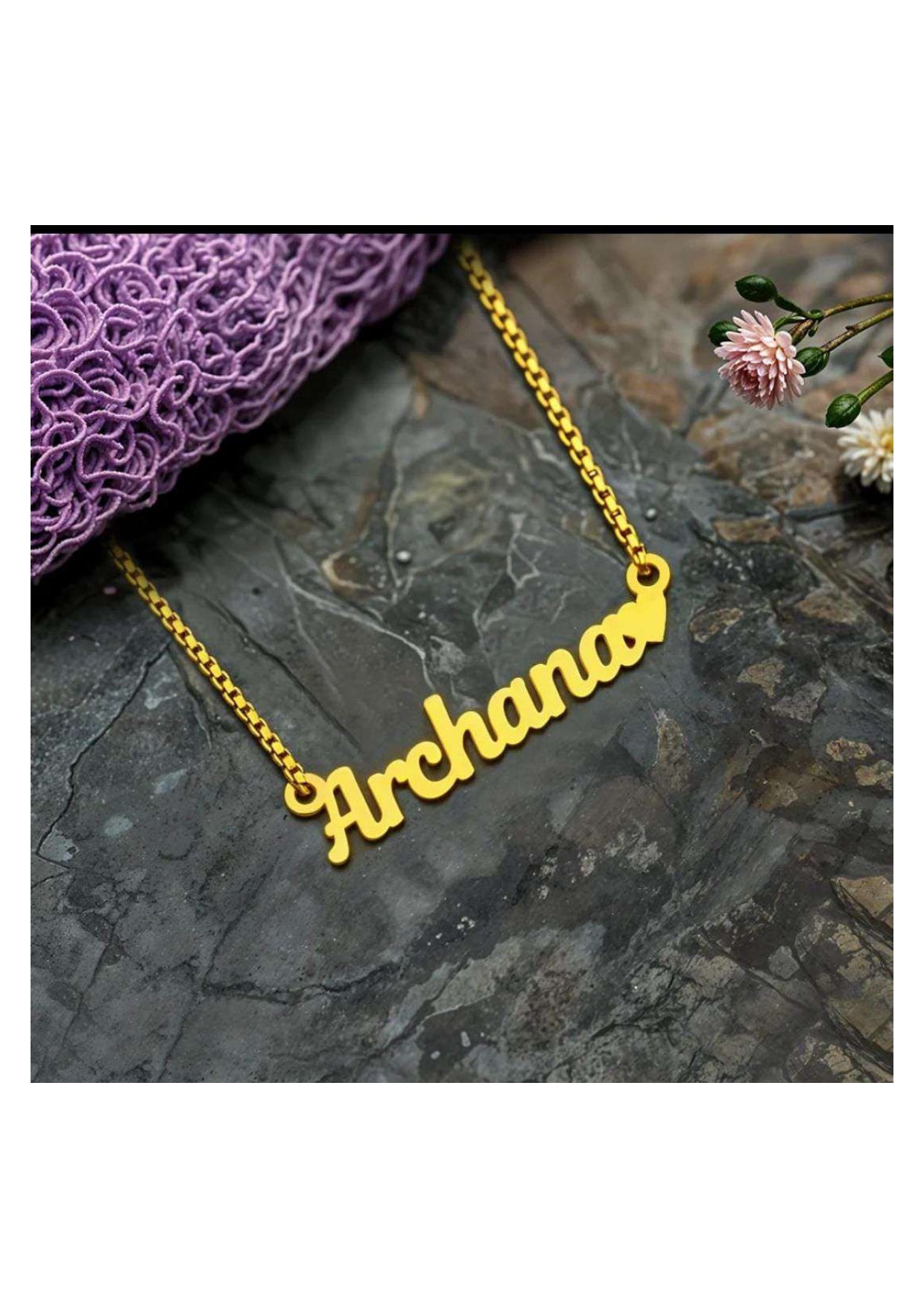 Custom Gold Name Necklace – “Archana” Personalized Pendant