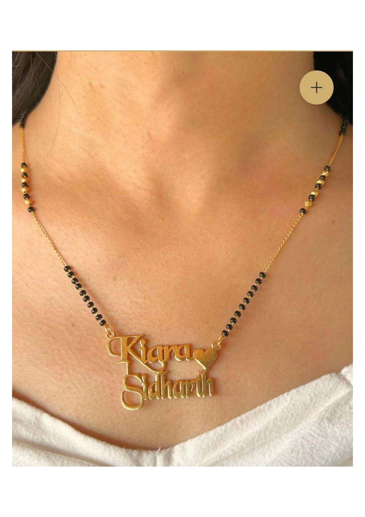 Personalized Name Mangalsutra – Custom Couple Name Design