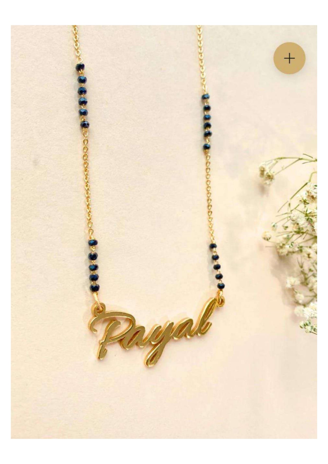 Personalized Name Mangalsutra – Custom Gold Payal Design