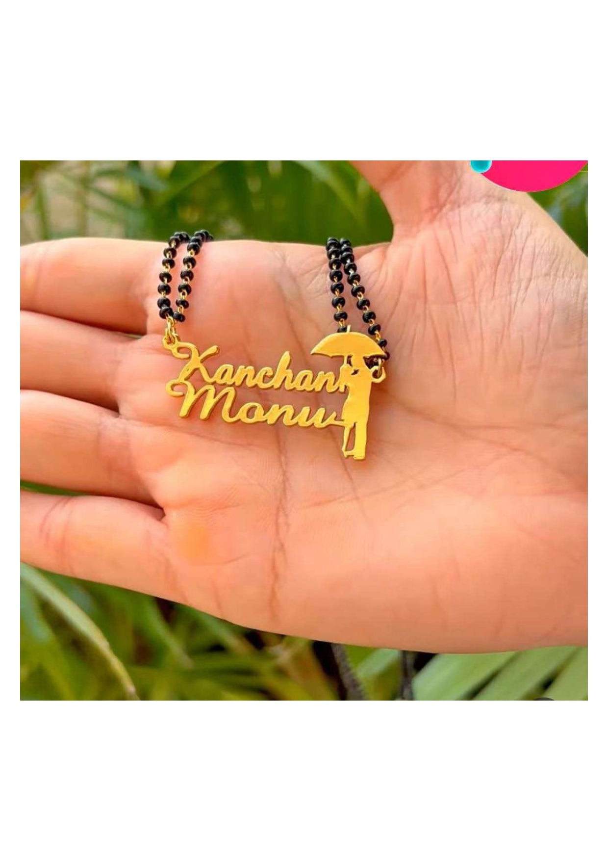 Kanchan–Monu Custom Name Mangalsutra – Gold-Plated Double Chain