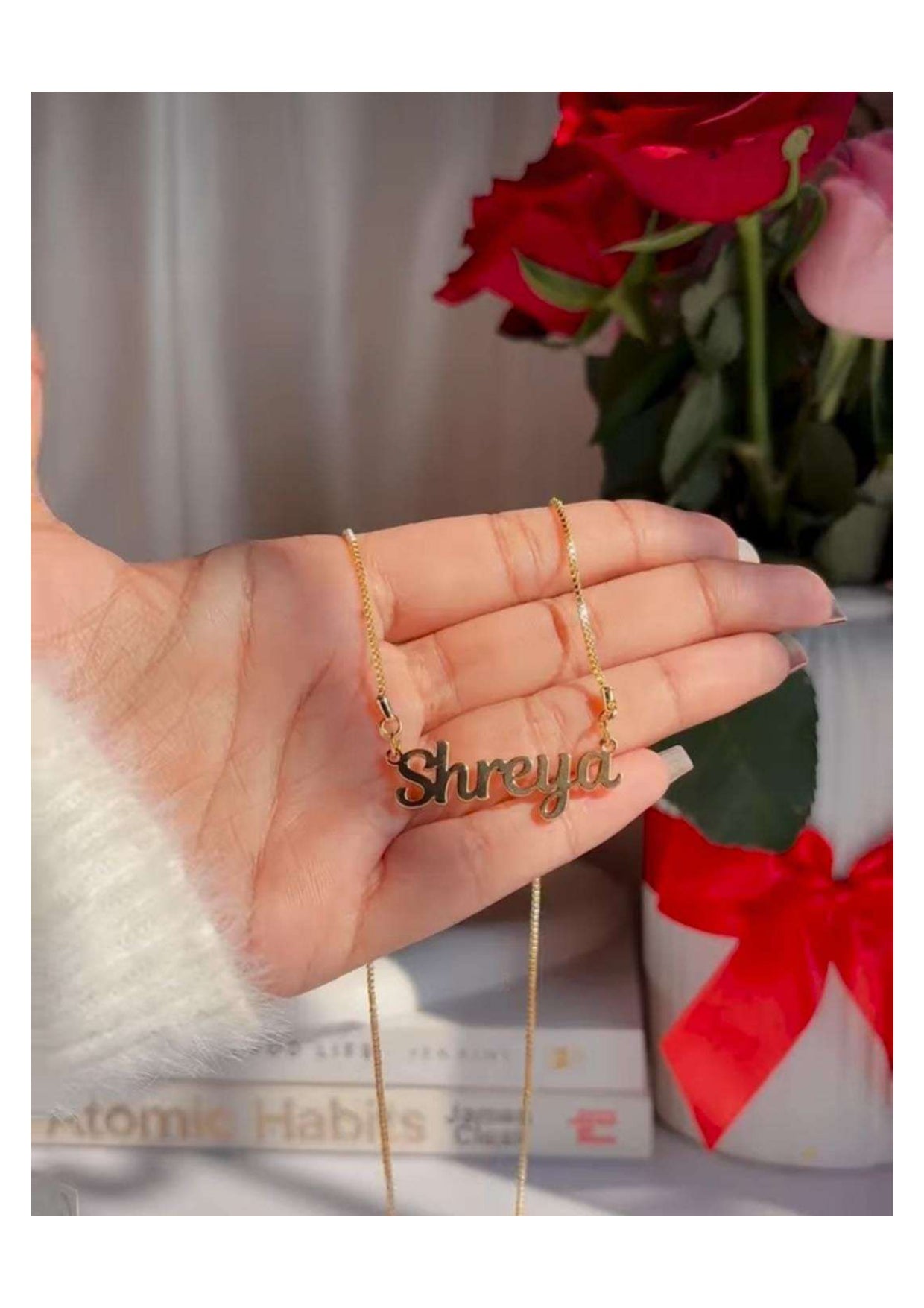 Shreya Name Necklace – Personalized Gold Pendant with Chain